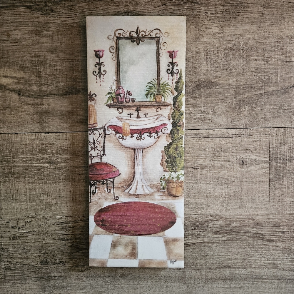 Bathroom Wall Art Canvas Style PictureExcellent Condition